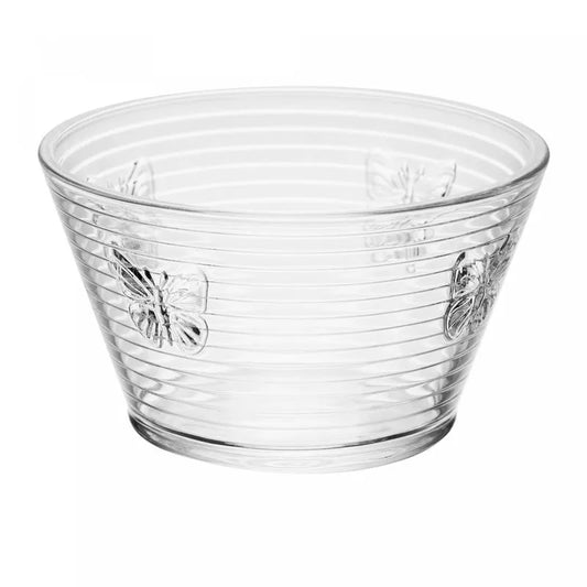 CJ 4 BOWLS LINES BUTTERFLY 10,5CM X 7CM X 6CM VIDRO