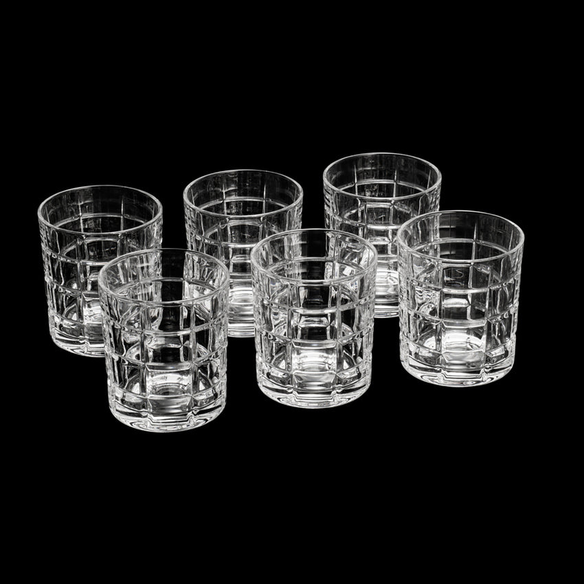 Conjunto 6 Copos Baixos de Cristal Timesquare - DoceLar Loja