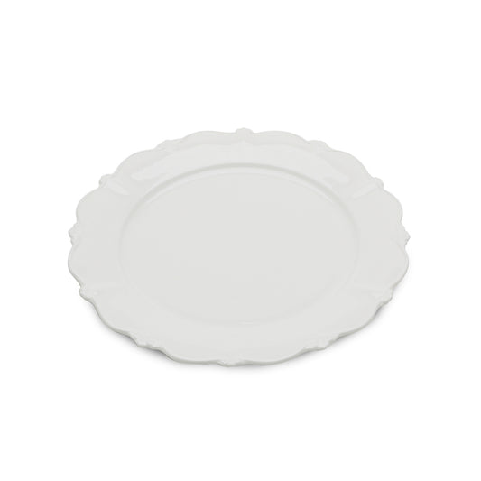Conjunto 6 Pratos Rasos de Porcelana Fancy Branco - DoceLar Loja
