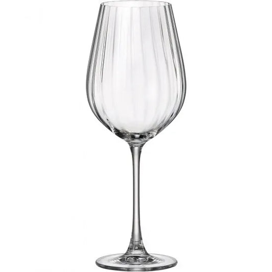 CJ 6 TACAS DE VINHO DE CRISTAL ECOLOGICO (LIVRE DE CHUMBO) COLUMBA OPTIC 850ML