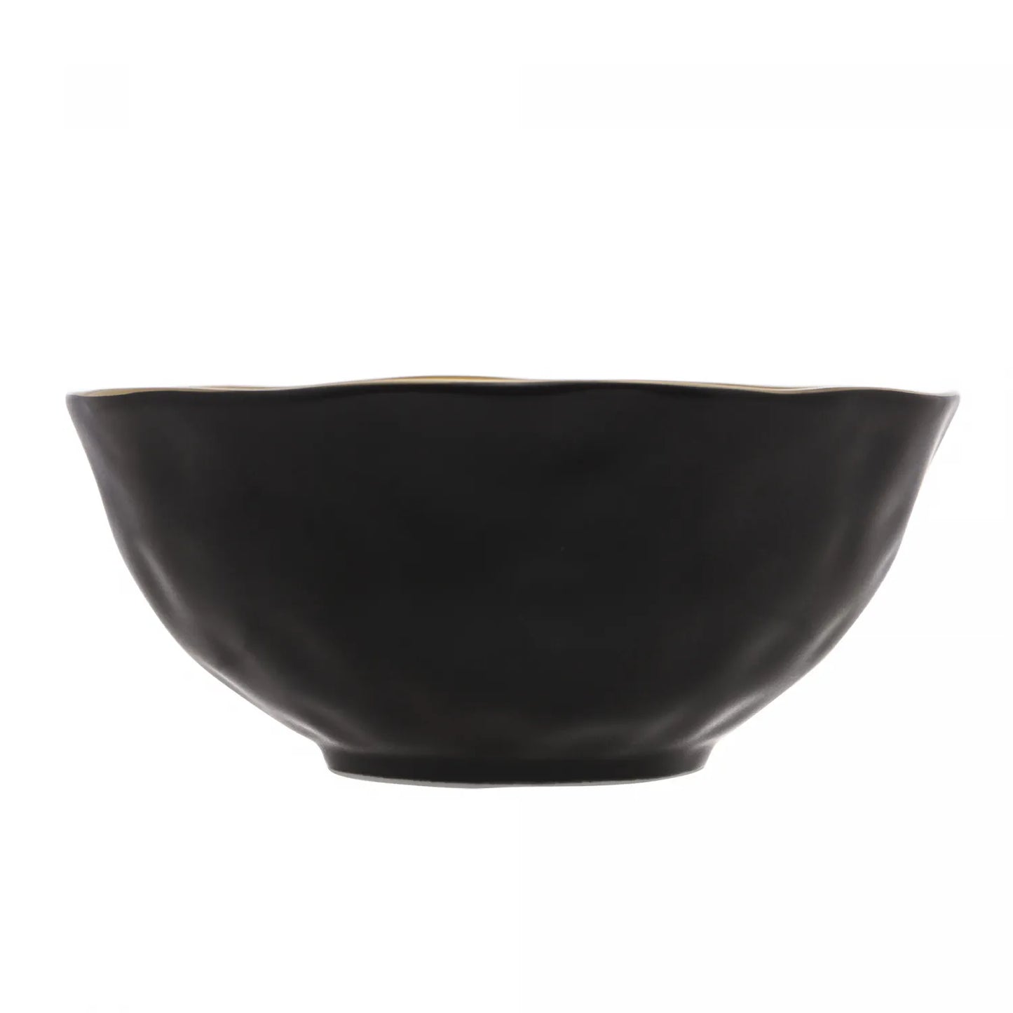 BOWL DE PORCELANA PRETO E DOURADO DUBAI