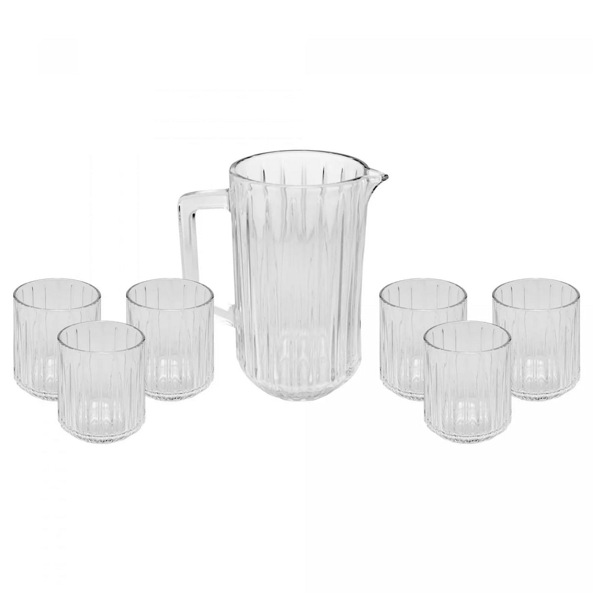 CJ 7 PECAS JARRA COM 6 COPOS DE CRISTAL BANGKOK 1,45L/300ML