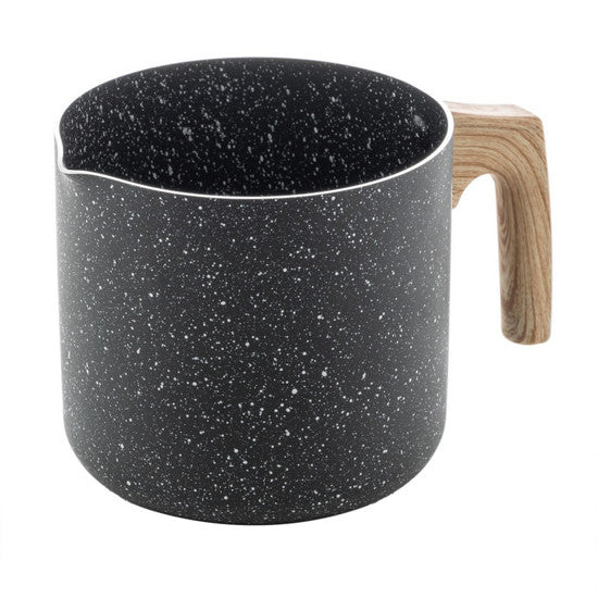 LEITEIRA EM ALUMINIO COM REVESTIMENTO CERAMICO GRANILITE PRETA 12CM