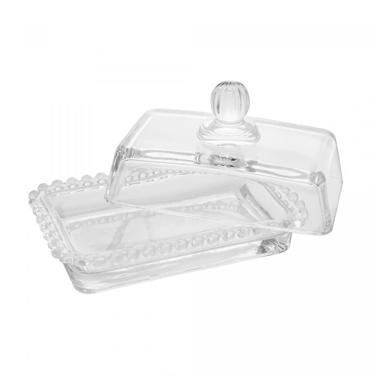 MANTEIGUEIRA CRISTAL DE CHUMBO C/TAMPA PEARL 17x10,5x10cm