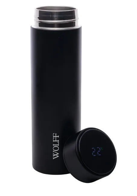 Garrafa Térmica com Termômetro Led-Preta - DoceLar Loja