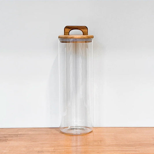 Porta Mantimento com Tampa Bambu - DoceLar Loja