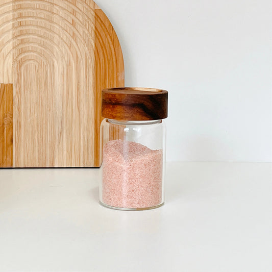 Porta Mantimento de Vidro com Tampa Bambu - DoceLar Loja