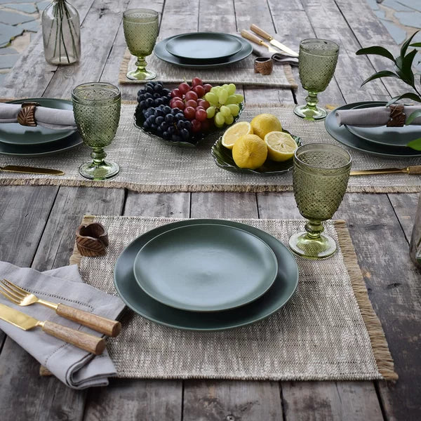 Jogo Americano Avulso Rami Franjas Natural - DoceLar Loja