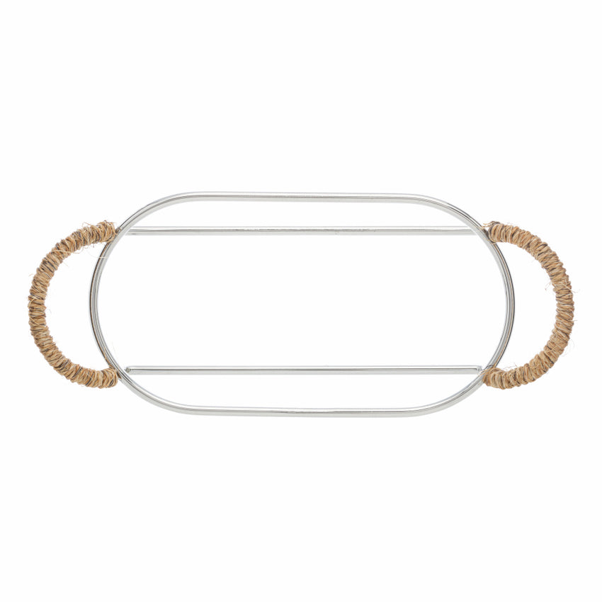 Porta Geléia de Aço Inox com Alça em Sisal Nature - DoceLar Loja