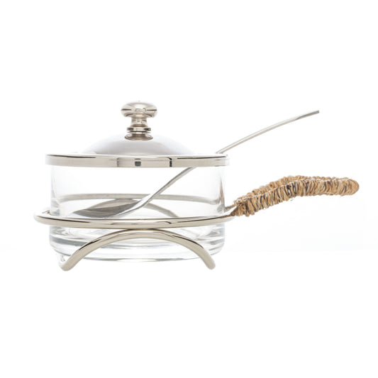 Queijeira de Aço Inox e Alça em Sisal Nature - DoceLar Loja