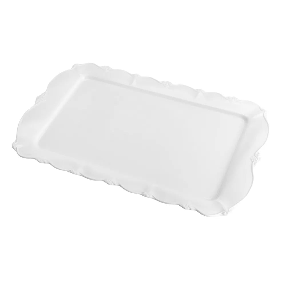 Travessa Porcelana Fancy Branca - DoceLar Loja