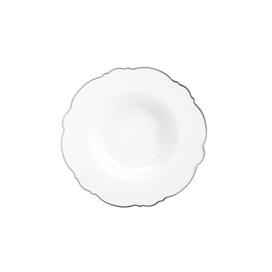 Cj 6 Pratos Fundos Maldivas Fio Prata - DoceLar Loja