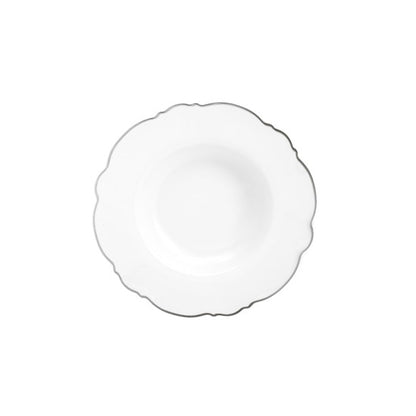 Cj 6 Pratos Fundos Maldivas Fio Prata - DoceLar Loja