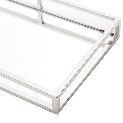 Bandeja Aço Inox com Espelho - DoceLar Loja