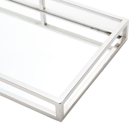 Bandeja Aço Inox com Espelho - DoceLar Loja