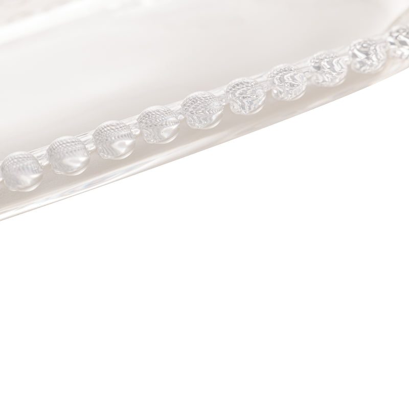 Travessa de Cristal Oval Pearl - DoceLar Loja