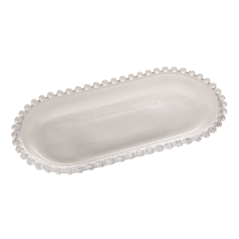 Travessa de Cristal Oval Pearl - DoceLar Loja