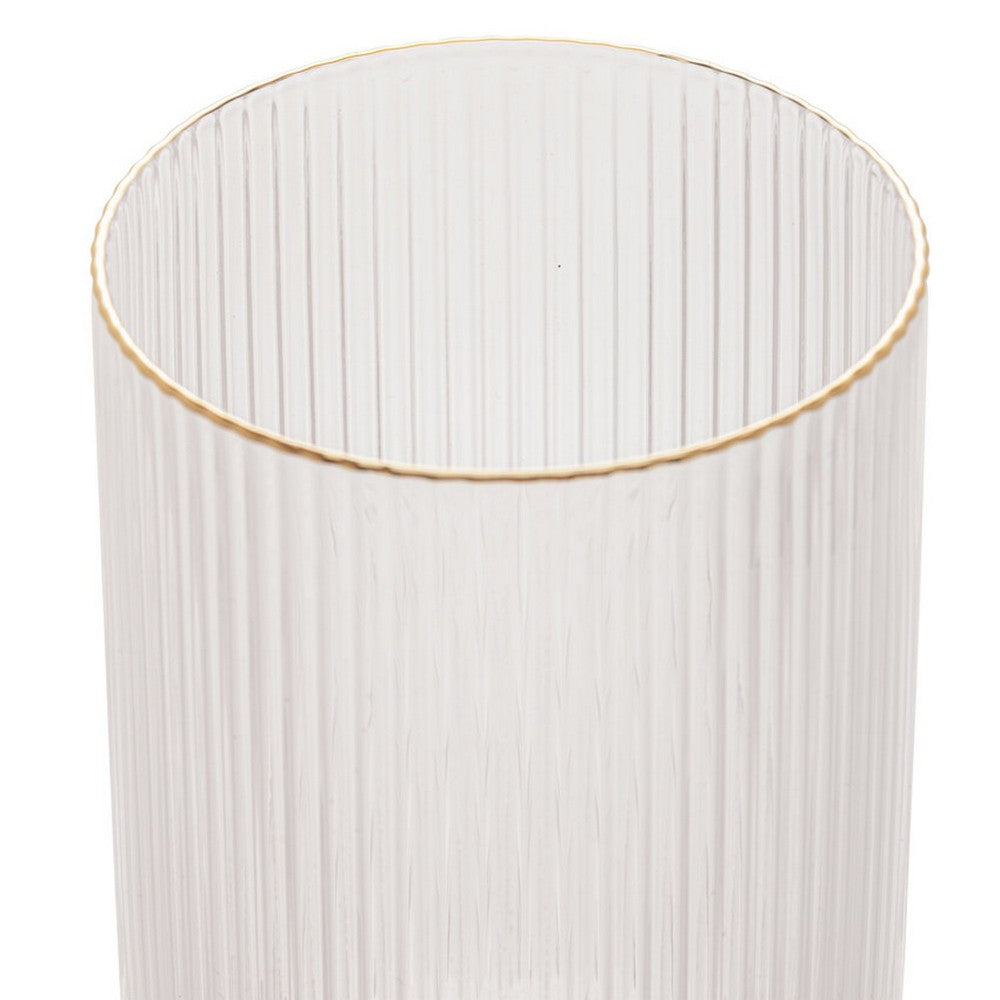 CJ 2 COPOS ALTOS DE CRISTAL C/FIO DE OURO LINES 400ml