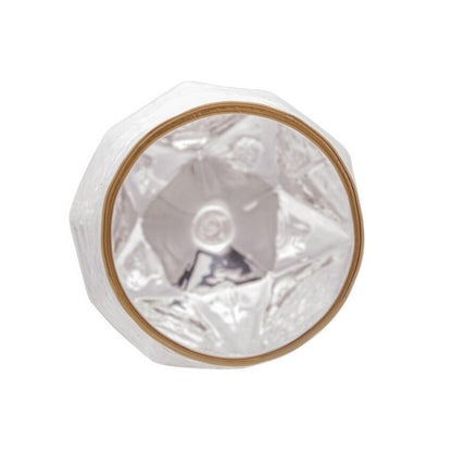 2 Taças de Cristal para Champanhe com Borda Dourada Taj