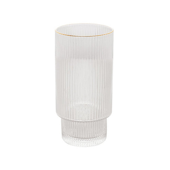 CJ 2 COPOS ALTOS DE CRISTAL C/FIO DE OURO LINES 400ml