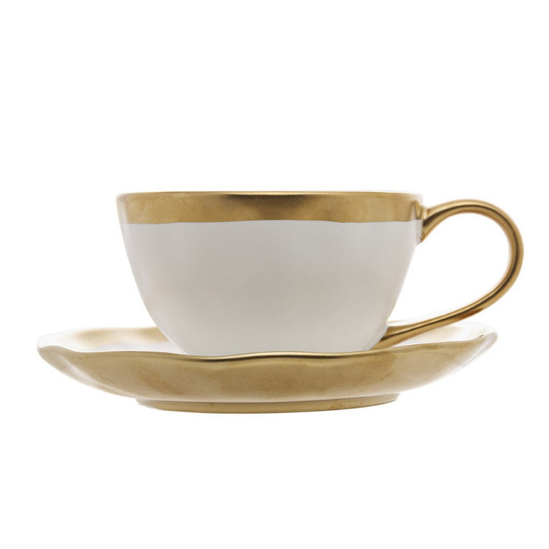 Xícara de Chá c/Pires Porcelana Dubai - DoceLar Loja