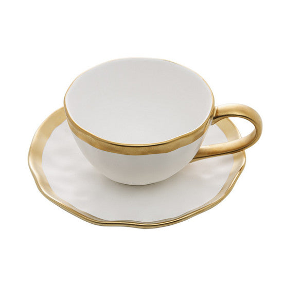 Xícara de Chá c/Pires Porcelana Dubai - DoceLar Loja