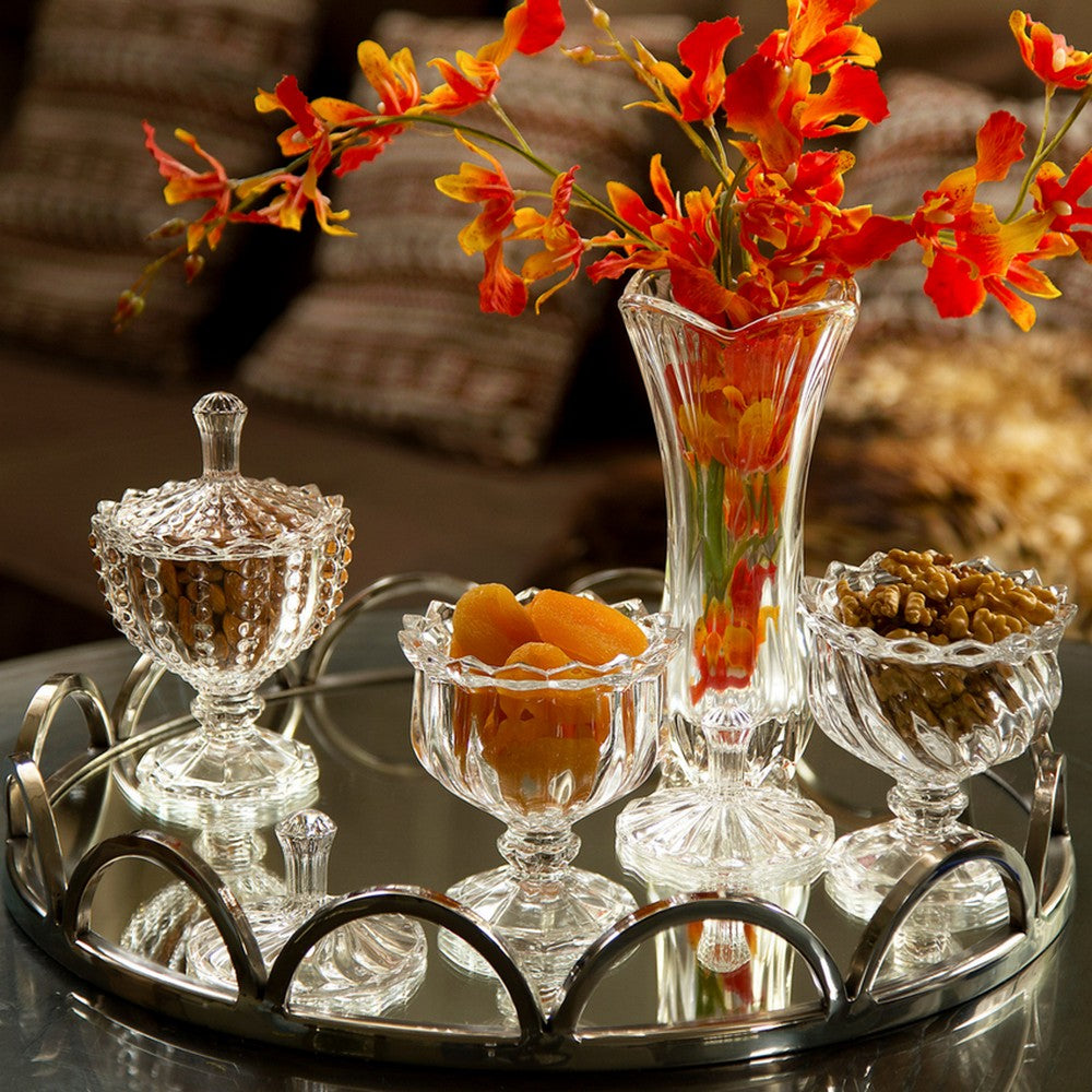 Potiche de Cristal com Pé Mali - DoceLar Loja