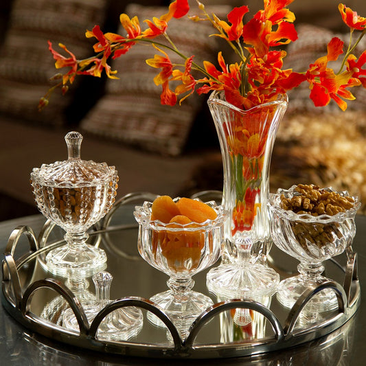 Potiche de Cristal com Pé Mali - DoceLar Loja