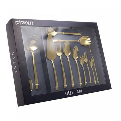 Faqueiro 54 Peças Aço Inox Viena