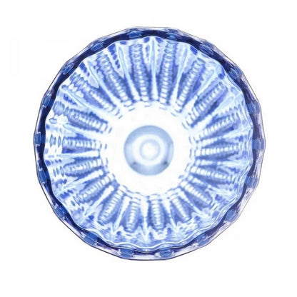 CJ 2 TACAS PARA CHAMPANHE DE VIDRO ORQUIDEA AZUL 200ML