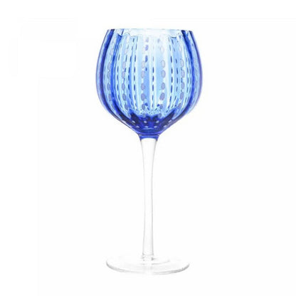 CJ 2 TACAS PARA VINHO DE VIDRO ORQUIDEA AZUL 450ML