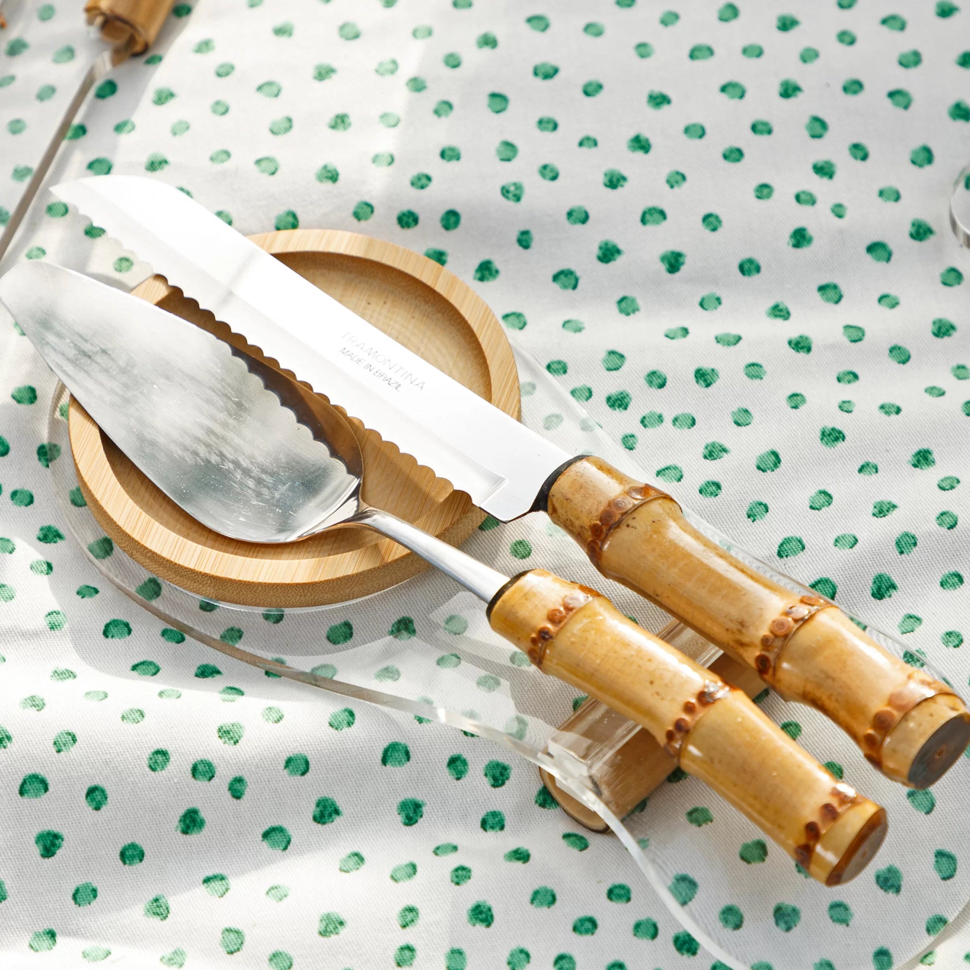 Apoio P/Utensílios de Servir -Bambu - DoceLar Loja