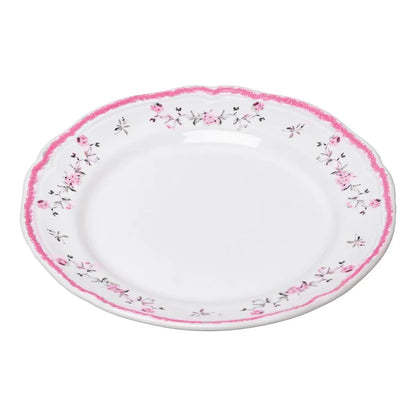 PRATO PARA SOBREMESA FLORESCER 19,5CM ROSA CERAMICA WOLFF