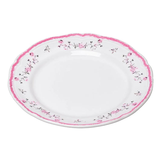 PRATO PARA SOBREMESA FLORESCER 19,5CM ROSA CERAMICA WOLFF
