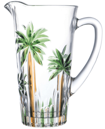 Jarra de Cristal de chumbo Palm Tree Handpaint 1,2l