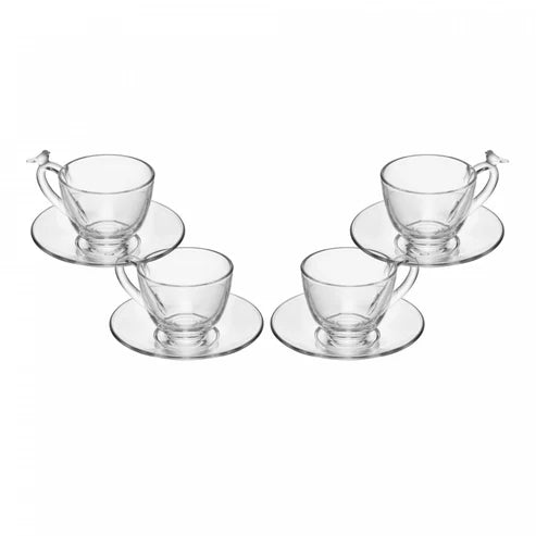 CJ 4 XICARAS DE CAFE DE CRISTAL ECOLOGICO COM PIRES BIRD 80ML
