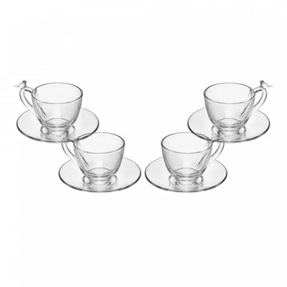 CJ 4 XICARAS DE CAFE DE CRISTAL ECOLOGICO COM PIRES BIRD 80ML