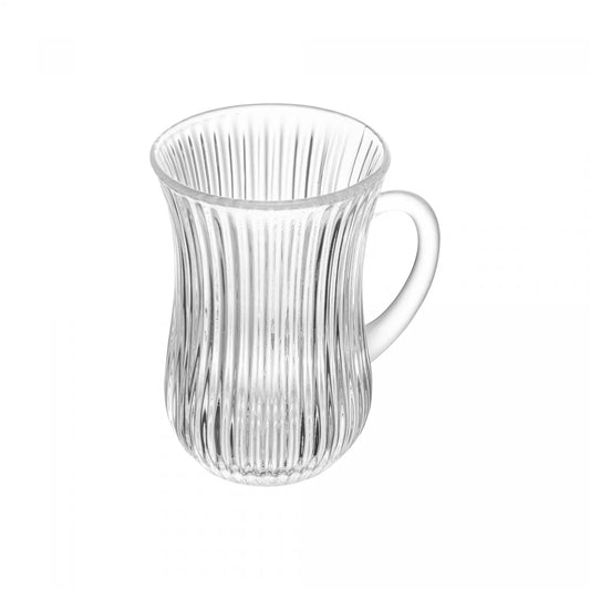 CJ 4 CANECAS DE VIDRO LINES 130ML