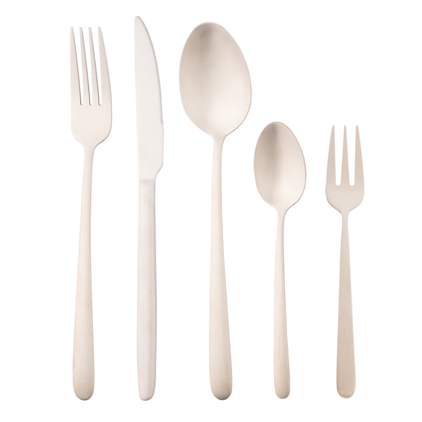 FAQUEIRO 30PC DE ACO INOX CHAMPANHE FOSCO VIENA