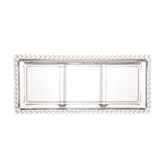 Petisqueira de Cristal com 3 Divisões Pearl