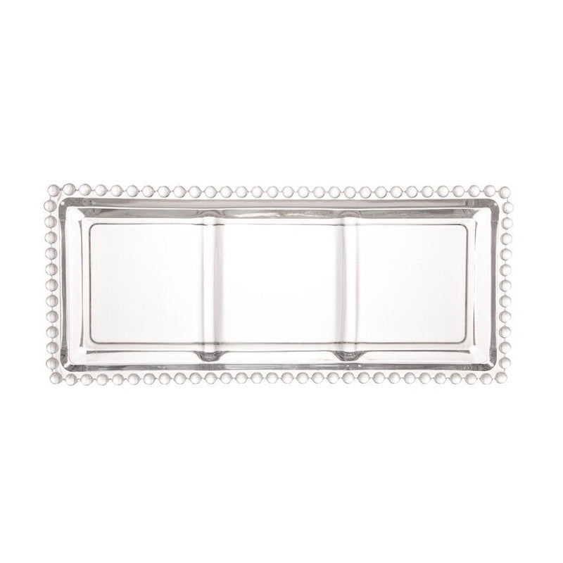 Petisqueira de Cristal com 3 Divisões Pearl