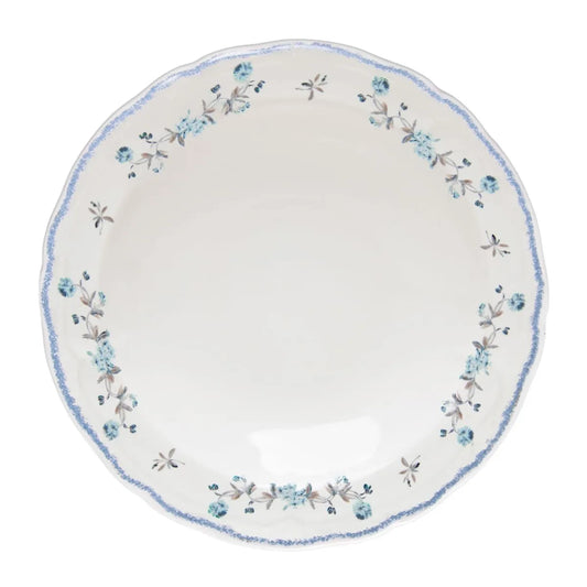 PRATO FUNDO FLORESCER 22CM AZUL CERAMICA WOLFF