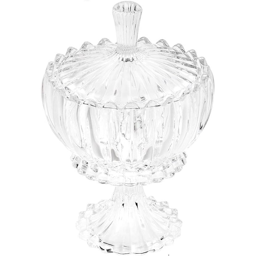 POTICHE DECORATIVO CRISTAL C/PÉ GENEVA 17CM x 25CM