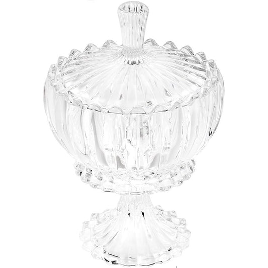 POTICHE DECORATIVO CRISTAL C/PÉ GENEVA 17CM x 25CM