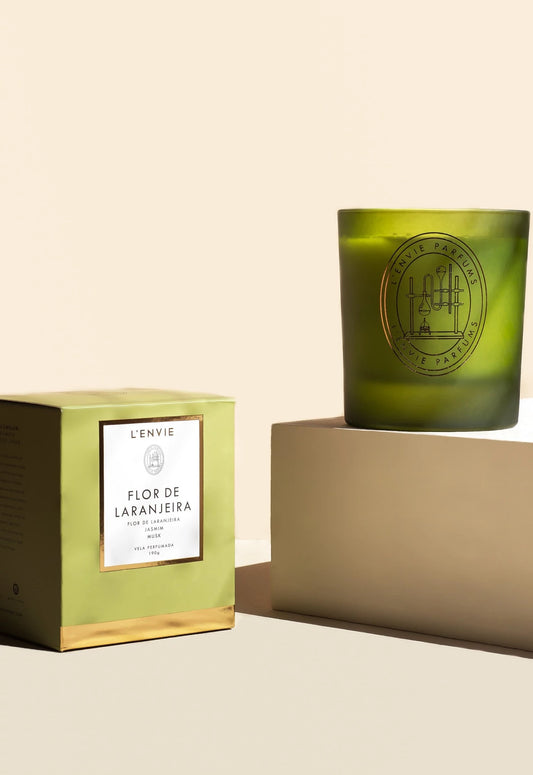 Vela Perfumada Flor de Laranjeira-Elementos - DoceLar Loja