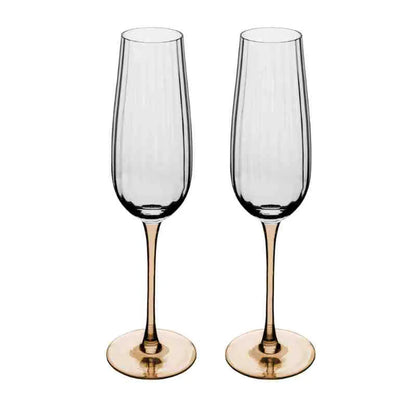 2 TAÇAS DE CHAMPANHE HASTE ÂMBAR CLASSIC 230ML