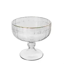 TACA PARA SOBREMESA DE CRISTAL ECOLOGICO(LIVRE DE CHUMBO) COM FIO DE OURO IMPERIAL 200ML