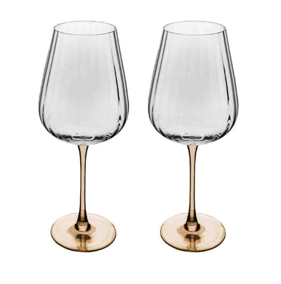 2 TAÇAS DE VINHO HASTE ÂMBAR CLASSIC 560ML