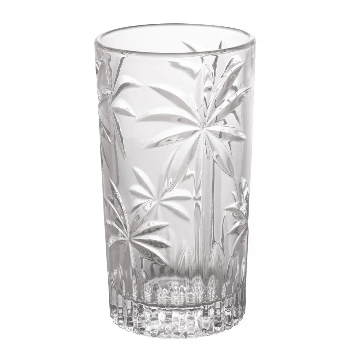 Conjunto 6 Copos Altos de Cristal Palm Tree 360ml - DoceLar Loja