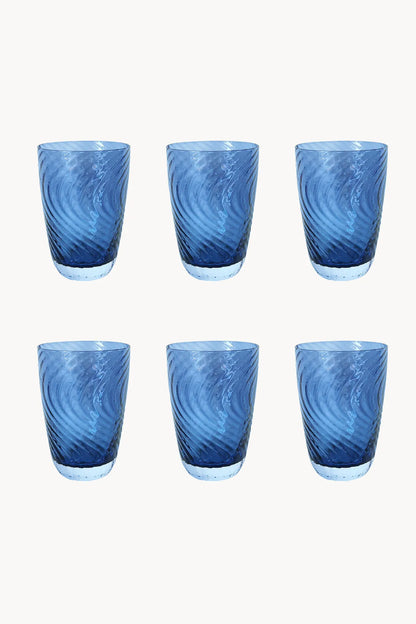 CONJ DE COPOS LONG DRINK AZUL - 6 PCS